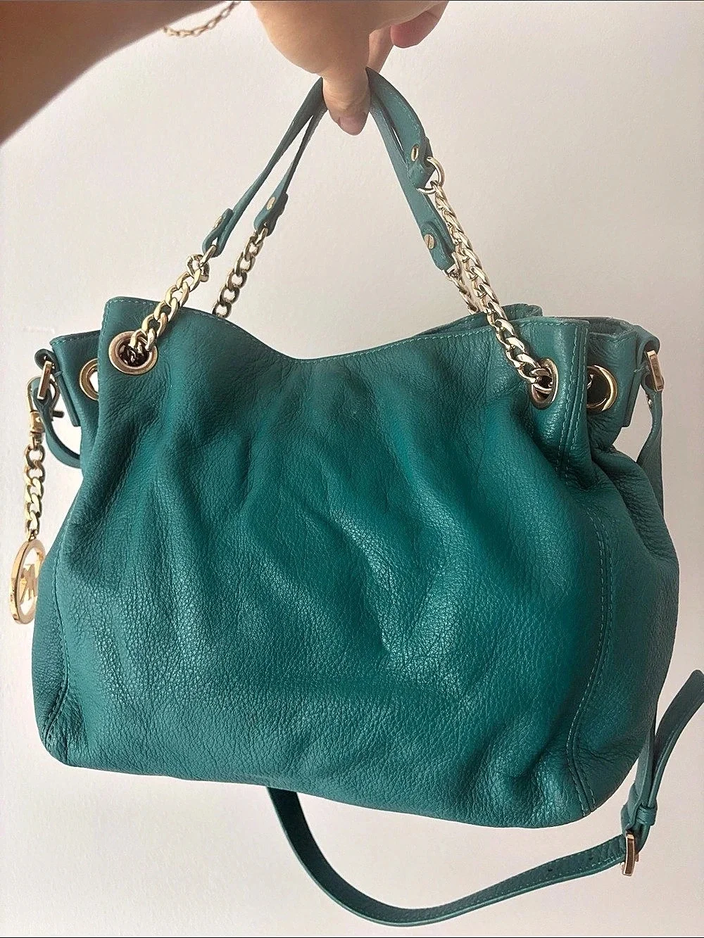 Michael Kors Nolita Large Hobo Bag Leather Teal